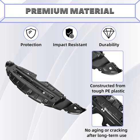 HECASA Front Engine Splash Shield Compatible with 2011-2020 Toyota Sienna Under Cover Replacement for TO1228174 5144108030 12171444 in Saudi Arabia