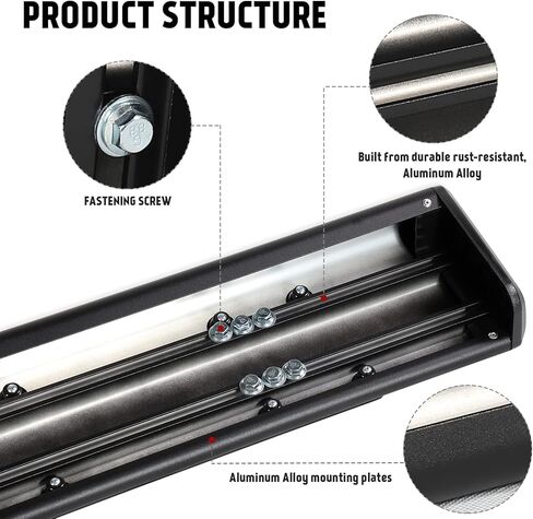 لوحات تشغيل 6 "PZ 6" لعام 2015-2025 Ford F-150 Supercrew CAB 4-DOORS 2017-2024 FORD F250 F350 Super Duty Crew CAB Black Aluminium Sidoy Severy Nerf Bars in Kuwait