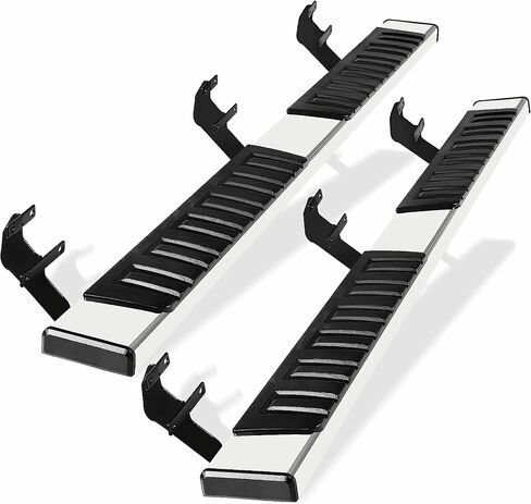 لوحات تشغيل 6 "PZ 6" لعام 2015-2025 Ford F-150 Supercrew CAB 4-DOORS 2017-2024 FORD F250 F350 Super Duty Crew CAB Black Aluminium Sidoy Severy Nerf Bars in Kuwait