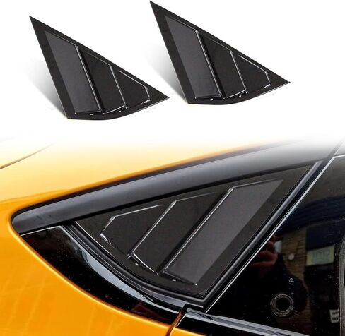 BestEvMod Compatible with 2021 2022 2023 2024 2025 Mustang Mach E Quarter Side Window Scoop Louvers Cover Window Visor Cover ABS (Glossy Black) in Saudi Arabia