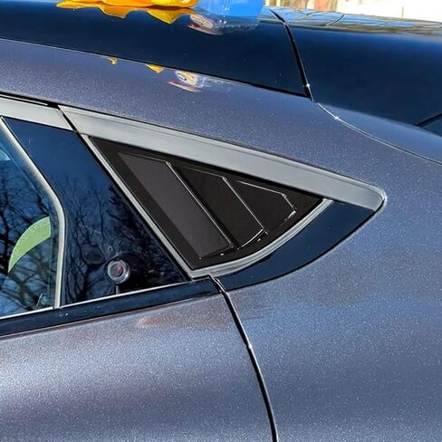 BestEvMod Compatible with 2021 2022 2023 2024 2025 Mustang Mach E Quarter Side Window Scoop Louvers Cover Window Visor Cover ABS (Glossy Black) in Saudi Arabia