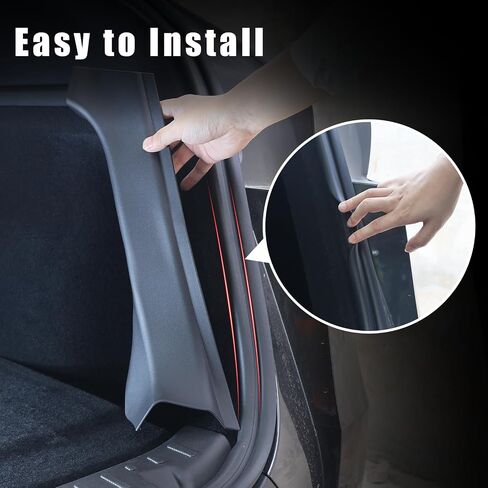 2pcs واقي جانبي الجذع الخلفي لنموذج Tesla Y Juniper 2025-2026-TPE anti-scratch cover ، fit precision ، no tools installation ، model y Juniper Insivories 2025 in Kuwait