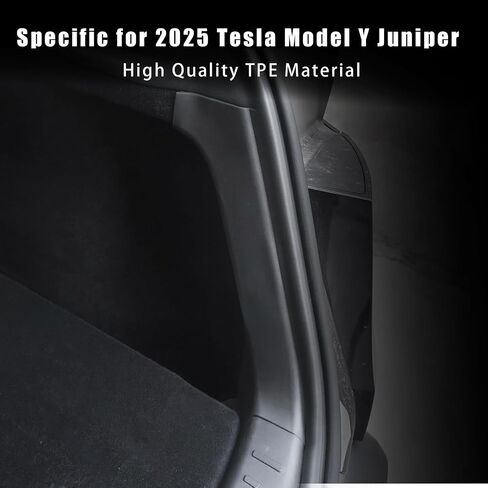 2pcs واقي جانبي الجذع الخلفي لنموذج Tesla Y Juniper 2025-2026-TPE anti-scratch cover ، fit precision ، no tools installation ، model y Juniper Insivories 2025 in Kuwait