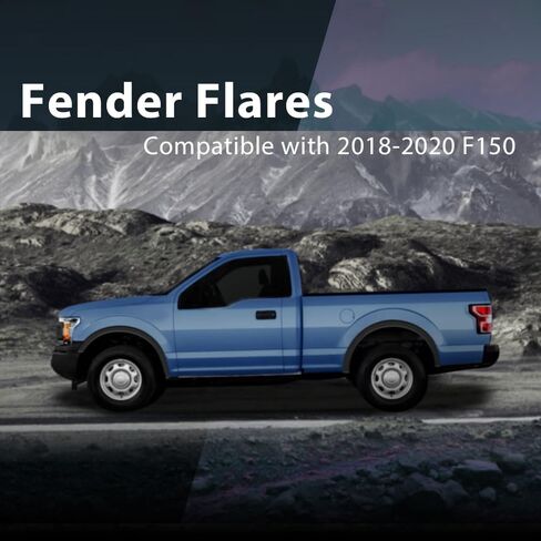 CHEDA Fender Flares,Compatible with 2009-2014 Ford F150, Paintable Riveted Smooth Matte Black Pocket Style 4Pcs Wheel Flares Set in Saudi Arabia