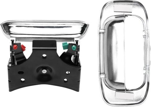 Tailgate Handle Latch and Bezel Trim with Rod Clips | for 1999-2007 Chevy Silverado GMC Sierra 1500 2500 3500 | Replaces# 15997911, 15228539, 15228541, 15228540 in Saudi Arabia