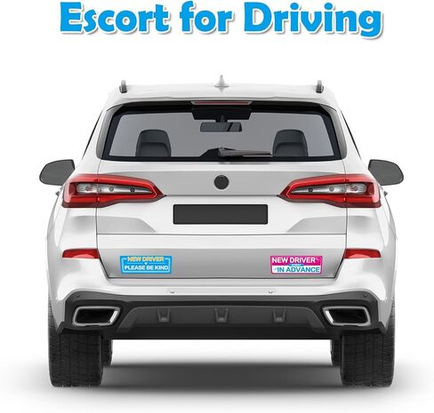4Pcs Student Driver Magnetic Car Stickers for Beginners, New Magnetic Student Driver Stickers Signs for Car, Bumper Safety Decoration Supplies, Suitable for Students and Novices as Auxiliary Equipment in Saudi Arabia
