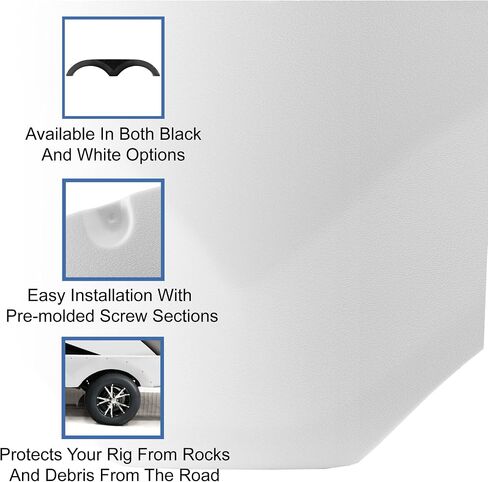 RecPro RV Tandem Fender Skirt | 66 1/2" W x 11 1/2" H (Black, 2 Fenders) in Saudi Arabia