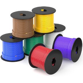 10x Rolls Enough14 Gauge Automotive Primary Wire Spool SAE J1128 Electrical Wire CCA for RV Camper Towing Wiring Car Stereo Audio Low Voltage Trailer Harness Hookup Wiring (1000FT Total) in Saudi Arabia