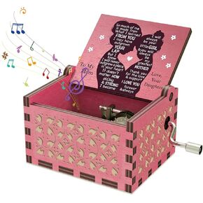 هدايا موسيقية من خشب عباد الشمس من AiLiKaSic للأمهات والنساء من البنات والأبناء صندوق الموسيقى الخشبي هدية لعيد الميلاد وعيد الميلاد وعيد الأم وعيد الحب in Kuwait