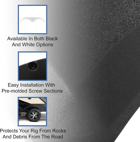 RecPro RV Tandem Fender Skirt | 68 1/2" W x 12" H (2 Fender Skirts, Black) in Saudi Arabia