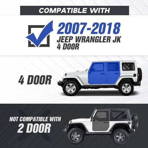 Running Boards Compatible with 2018-2025 Jeep Wrangler JL JLU Unlimited 4 Doors, Two Stairs Design Side Steps Heavy-Duty Steel Nerf Bars Bolt-on Step Plates Rock Sliders Rail, Black in Saudi Arabia