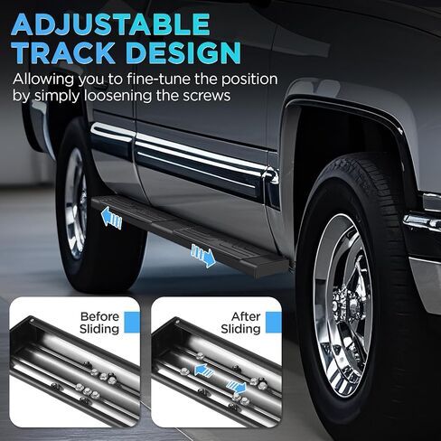 PZ 6 بوصات لوحات تشغيل متوافقة مع 2009-2018 Dodge RAM 1500 CREW CAB (بما في ذلك 2019-2024 1500 Classic) ، 2010-2024 RAM 2500 3500 Black Aluminium Sploy Side Step Nerf BAR in Kuwait