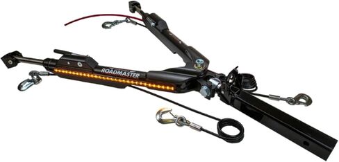 Roadmaster Nighthawk Tow Bar و Combo Baseplate مع مجموعة الأسلاك الاقتصادية العالمية وحتى نظام الفرامل الإضافي يناسب 2019-2025 Gladiator JT Mojave | يشمل شارات in Kuwait