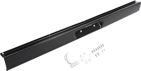 KUAFU Rear Roll Pan Compatible with 1987-1996 Ford F150 Styleside/Fleetside Bed W/LED License Light and Plate Box Bumper Rollpan Face Bar Steel Black in Kuwait