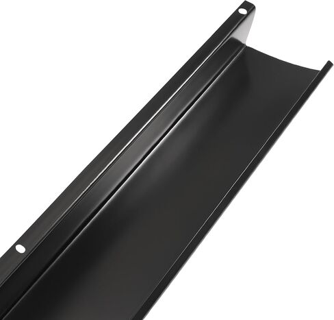 KUAFU Rear Roll Pan Compatible with 1987-1996 Ford F150 Styleside/Fleetside Bed W/LED License Light and Plate Box Bumper Rollpan Face Bar Steel Black in Kuwait