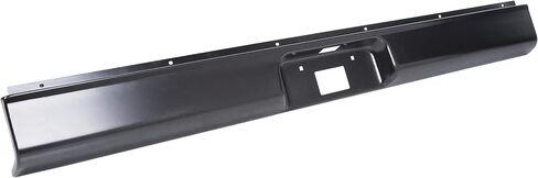 HECASA Rear Roll Pan License Plate Compatible with 1973-1987 Chevy GMC C10 C20 C30 K10 K20 K30 Silverado Fleetside Styleside Bed Steel Bumper Roll Pan W/LED Light Black in Saudi Arabia