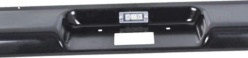 HECASA Rear Roll Pan License Plate Compatible with 1973-1987 Chevy GMC C10 C20 C30 K10 K20 K30 Silverado Fleetside Styleside Bed Steel Bumper Roll Pan W/LED Light Black in Saudi Arabia