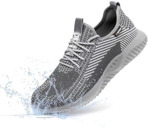 Furuian Steel Toe Shoes for Men Women Waterproof Work Shoes Safety Sneakers Shoes Comfortable Lightweight Puncture Proof Slip on Indestructible Work Shoes in Saudi Arabia