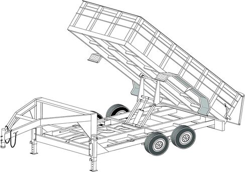 منفذ قطع غيار المقطورة - 14hdgn - 6'4 "x 14 ' - 14K Gooseneck Dump Trailer DIY Master Plan - 27 خطوات إرشادية ث/مخطط in Kuwait