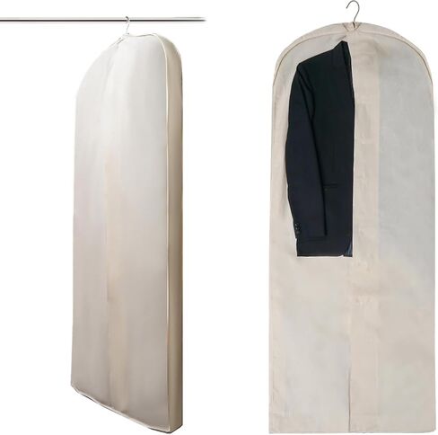 100% Cotton Garment Bag | Long | Breathable Garment Bags for Hanging Clothes | Garment Storage Bag for Long Dresses & Coats Storage | Pack of 1 (42 Inch) in Saudi Arabia