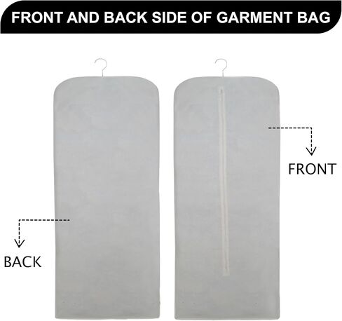 100% Cotton Garment Bag | Long | Breathable Garment Bags for Hanging Clothes | Garment Storage Bag for Long Dresses & Coats Storage | Pack of 1 (42 Inch) in Saudi Arabia