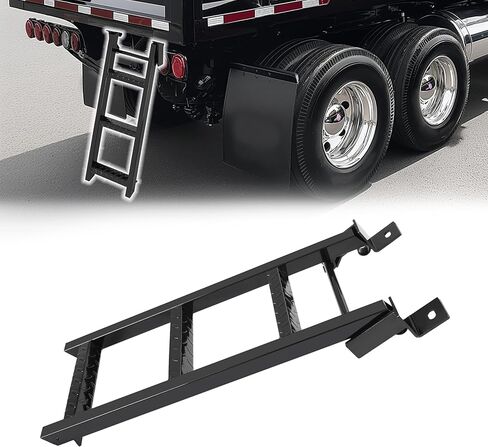 HECASA Truck Step 2-Rung Retractable Tailgate Ladder Heavy Duty Steel Black Powder Coated Truck Bed Ladder W/L-Shaped Bracket 27 Inch Truck & Trailer Accessories in Kuwait