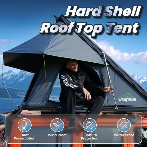 Rooftop Tent Hard Shell Roof Top Tent Hardshell Suitable for Jeep SUV Truck Van,Camping Car Roof for 2-3 Person in Kuwait