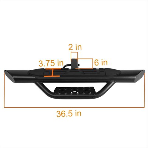 Universal Oval Steel Trailer Tow Tow Bar Bar W/Drop Step Fads for Bickup Truck 2 "Receiver | 36.5" Wide x 3.75 "OD (Black) in Kuwait
