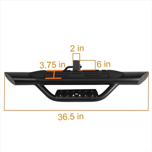 Universal Oval Steel Trailer Tow Tow Bar Bar W/Drop Step Fads for Bickup Truck 2 "Receiver | 36.5" Wide x 3.75 "OD (Black) in Kuwait