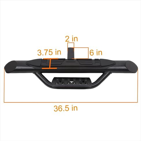 Universal Oval Steel Trailer Tow Tow Bar Bar W/Drop Step Fads for Bickup Truck 2 "Receiver | 36.5" Wide x 3.75 "OD (Black) in Kuwait