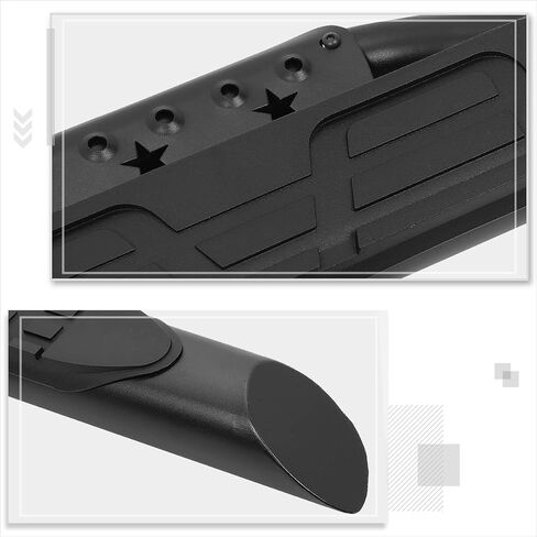 Universal Oval Steel Trailer Tow Tow Bar Bar W/Drop Step Fads for Bickup Truck 2 "Receiver | 36.5" Wide x 3.75 "OD (Black) in Kuwait
