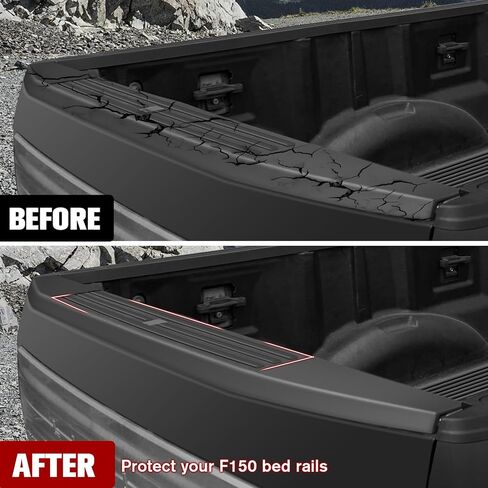 Tailgate Molding Trim Compatible with Ford F150 2015-2020 Accessories, Flexible Flex Step Rear Tailgate Protector Cap Top Trim Protector, Replace #FL3Z9940602B, #FO1904135 in Kuwait