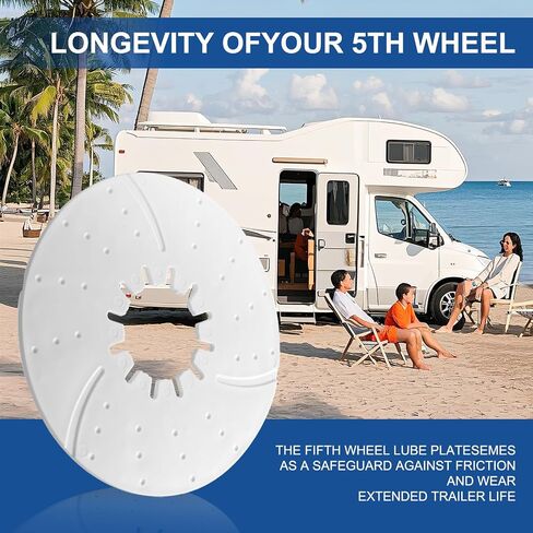 5th Hitch Hitch Lube Plate 10 بوصة لـ RV Camper Trailer Fifth Wheel Lube Plate ، وترقية الجيل الثالث بدون فوضى الشحوم ، وتثبيت 10 ثوانٍ خالية من الأدوات-1 حزمة in Saudi Arabia