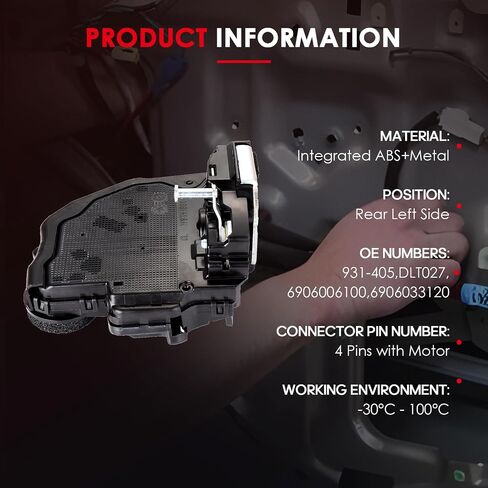 CCIYU Door Latch Lock Actuator Rear Right Passenger Side Compatible for Toyota Camry 2007-2016,for Toyota RAV4 2006-2015,for Toyota Prius V 2012-2015 Door Lock Actuators Replaces 931-404 in Saudi Arabia