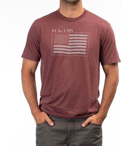 KLIM Men's Patriot Flag Tri-Blend Short Sleeve Tee Shirt in Saudi Arabia