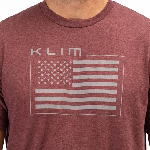 KLIM Men's Patriot Flag Tri-Blend Short Sleeve Tee Shirt in Saudi Arabia