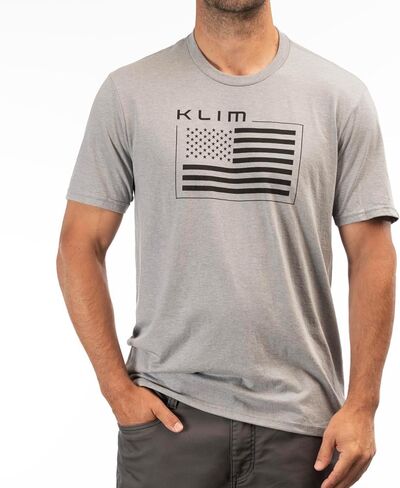 KLIM Men's Patriot Flag Tri-Blend Short Sleeve Tee Shirt in Saudi Arabia