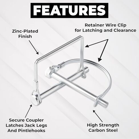 حزمة من 10 مقطورة دبوس-2-3/4 "× 1/4" (L x W)-يضم دبابيس PTO ، دبابيس القفل ، دبابيس عوائق المقطورة ، ودبابيس قفل العمود لمقطورات المزرعة ، القطر ، معدات العشب ومراتها in Kuwait