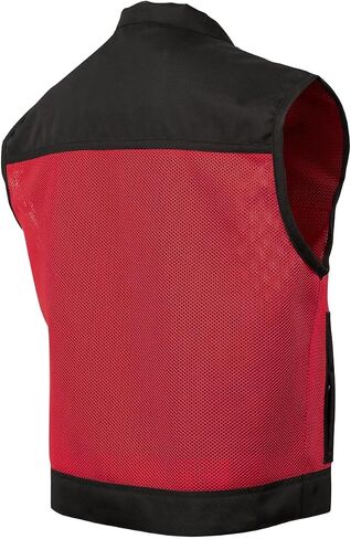 Daniel Smart Men’s Motorcycle Mesh Vest Low side Biker & Breathable Riding Gear Summer Vest with Zipper Closure in Kuwait