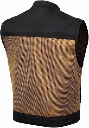 Daniel Smart Men’s Motorcycle Mesh Vest Low side Biker & Breathable Riding Gear Summer Vest with Zipper Closure in Kuwait