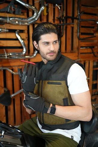 Daniel Smart Men’s Motorcycle Mesh Vest Low side Biker & Breathable Riding Gear Summer Vest with Zipper Closure in Kuwait