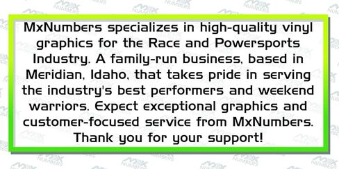 MxNumbers- Custom ODI Plate Decal | Mountain Bike Multicolored Race Graphics | Custom with Your Name, Number & Colors | Fits ODI Downhill Racing Number Plate in Saudi Arabia