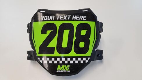 MxNumbers- Custom ODI Plate Decal | Mountain Bike Multicolored Race Graphics | Custom with Your Name, Number & Colors | Fits ODI Downhill Racing Number Plate in Saudi Arabia