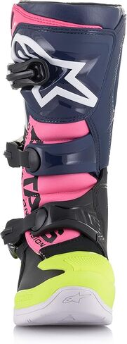 Alpinestars 2014018-1176-5 Tech 3S Youth Boots Black/Dark Blue/Pink Fluo SZ 05 in Kuwait