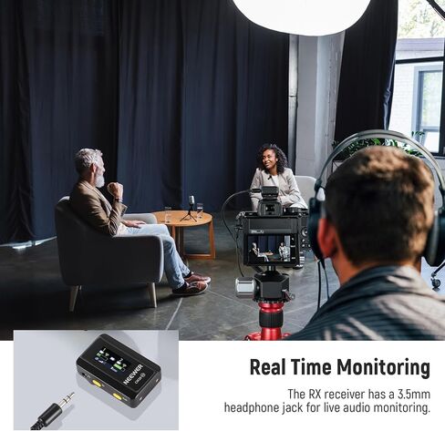 نظام ميكروفون Neewer CM28 اللاسلكي، إلغاء الضوضاء بنقرة واحدة، تخزين 4 جيجابايت لمدة 9 ساعات من 48 كيلو هرتز 16 بت صوت غير مضغوط، ميكروفون طية صدر السترة متوافق مع iPhone/Android/PC/الكاميرا in Kuwait