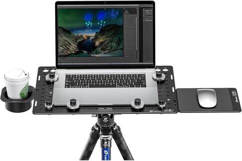طقم صينية Leofoto LCH-3 Ultimate Leptop مع صينية Mouse LCH-3-1 وحامل LCH-3-2 كوب ، توافق الكمبيوتر المحمول العالمي ، تصاعد ARCA القياسي (LCH-3-KIT) in Saudi Arabia