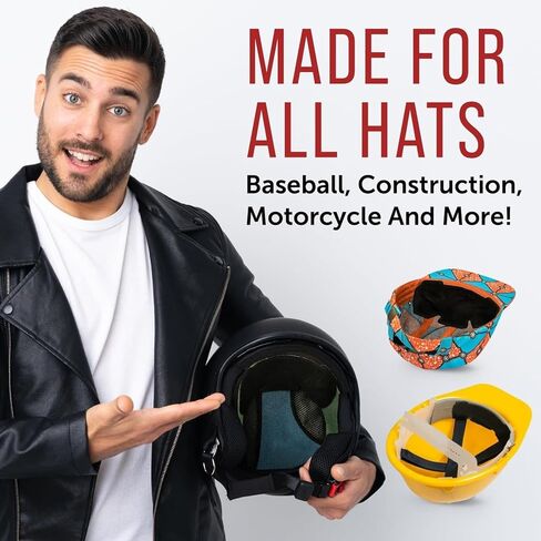 20 Pack Hat & Helmet Sweat Liner Guard - Self-Adhesive Absorbent Pads - Absorbs Sweat Drips and Moisture - Prevents Stains and Odors - One Size Fits All Caps in Saudi Arabia