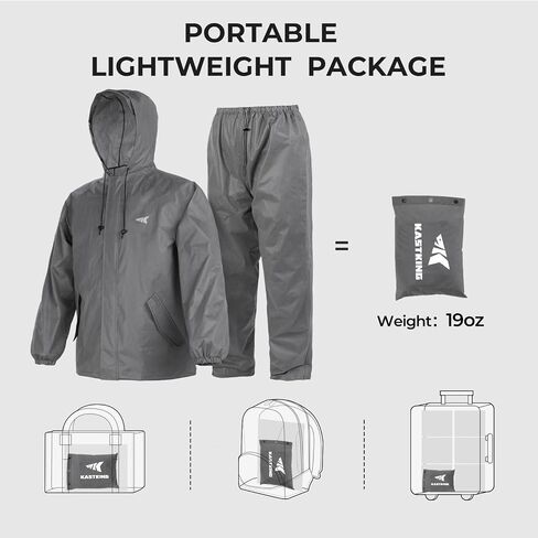 KastKing AquaLite Waterproof Rain Suit for Men and Women, Loose Fit, Lightweight, Durable Outdoor Gear for Fishing, Hiking in Saudi Arabia