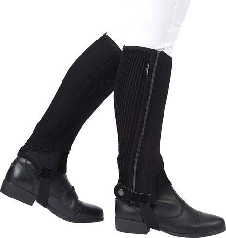 Dublin Easy-Care Mesh Half Chaps II, Black, Adults Medium in Kuwait