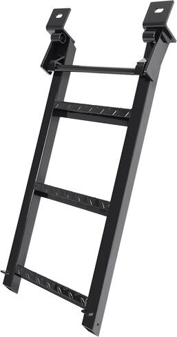 KUAFU Truck Step 2-Rung Retractable Tailgate Ladder Black Powder Coated Heavy Duty Steel Truck Bed Ladder W/L-Shaped Bracket 27 Inch in Kuwait